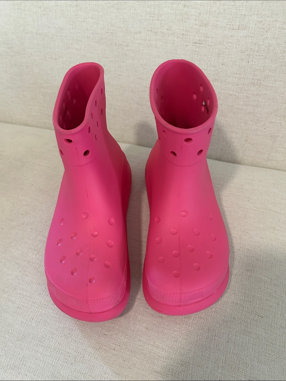 Crocs Unisex Crush Rain Boots, Pink, Size Women's 11, NWOT